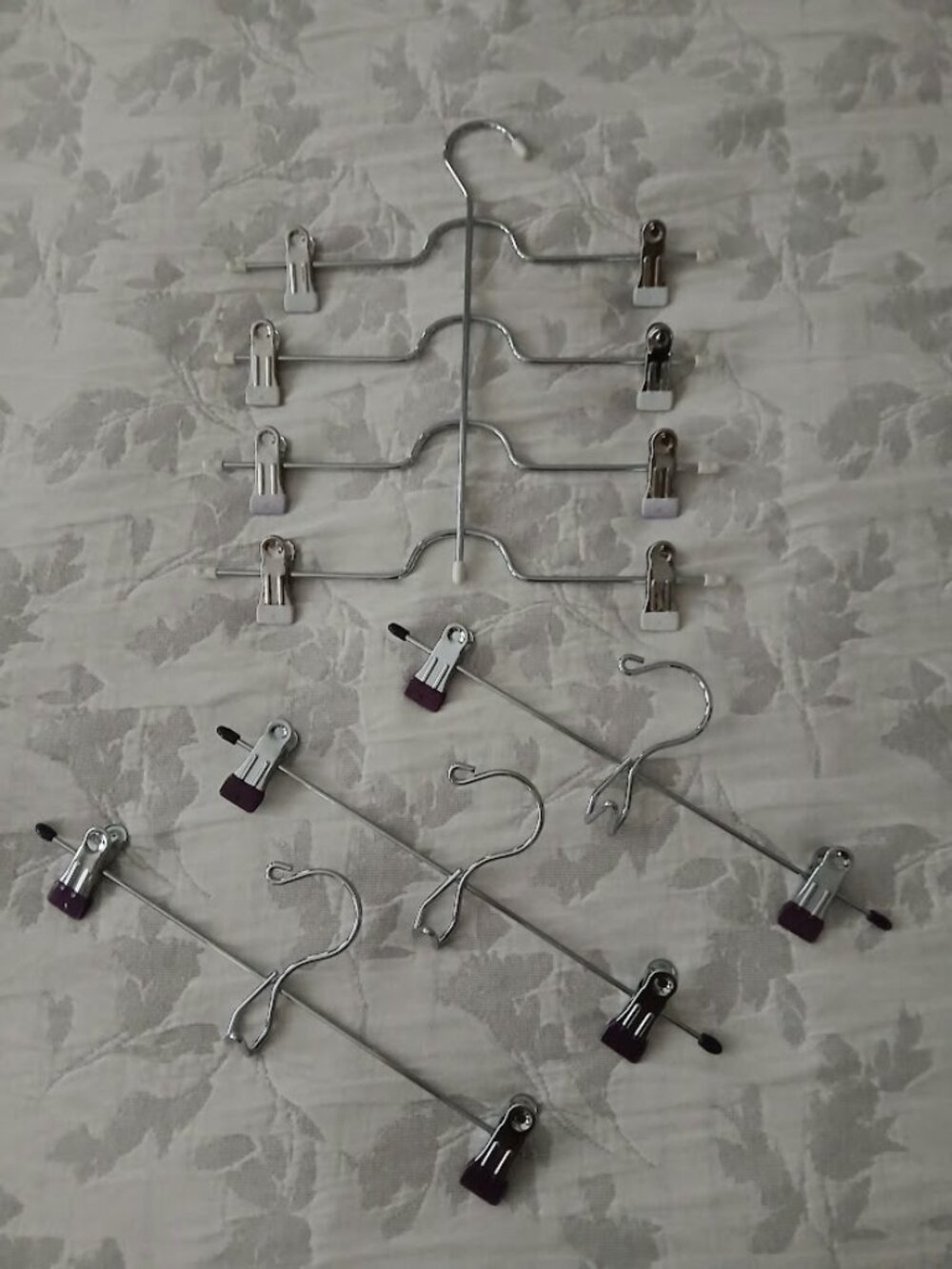 Multi Clip Hanger for Pants and Skirts - plus 3 free pant hangers